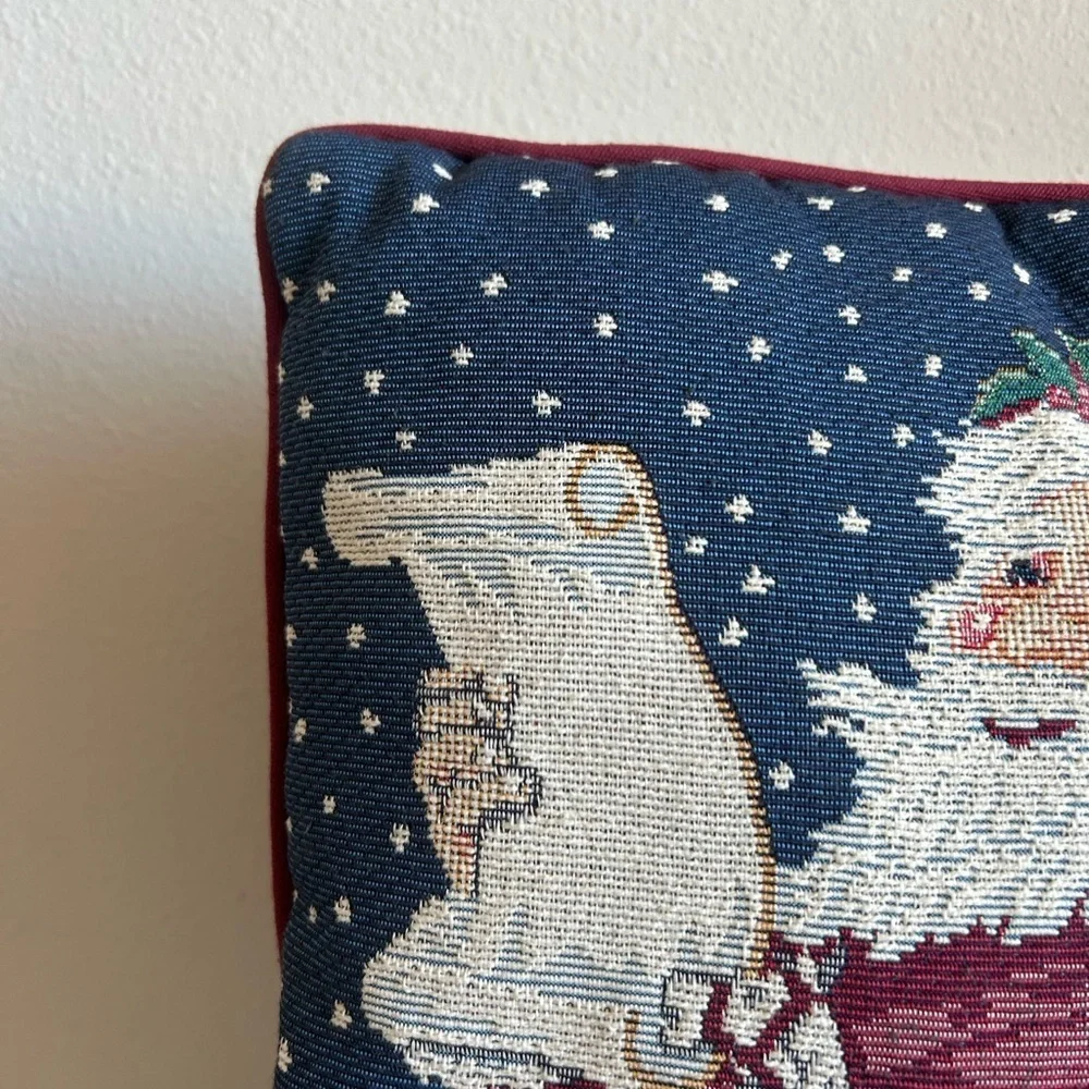 Festive Santa Claus Tapestry Pillow
